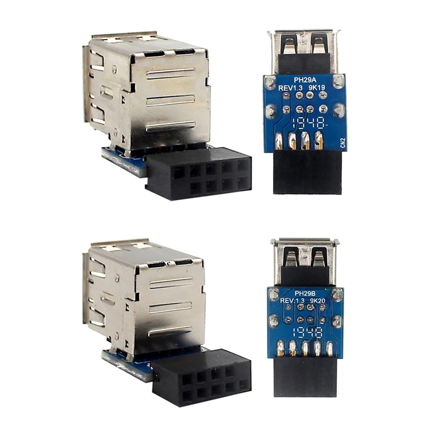 Female Extension Cable Compatibility Female Adapter USB2.0 9Pin/10P Computer Motherboard Header Adapter(PH29A)