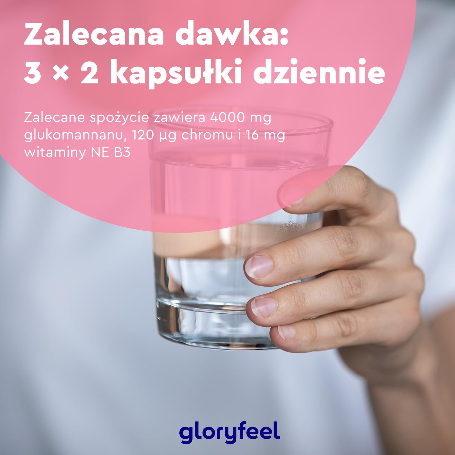 Glukomannan wysokodawkowy - 240 kapsułek - Korzeń Konjac na odchudzanie * - 4000 mg glukomannanu na dzienną dawkę - Z niacyną i chromem - 100% wegańskie i bez niepożądanych dodatków