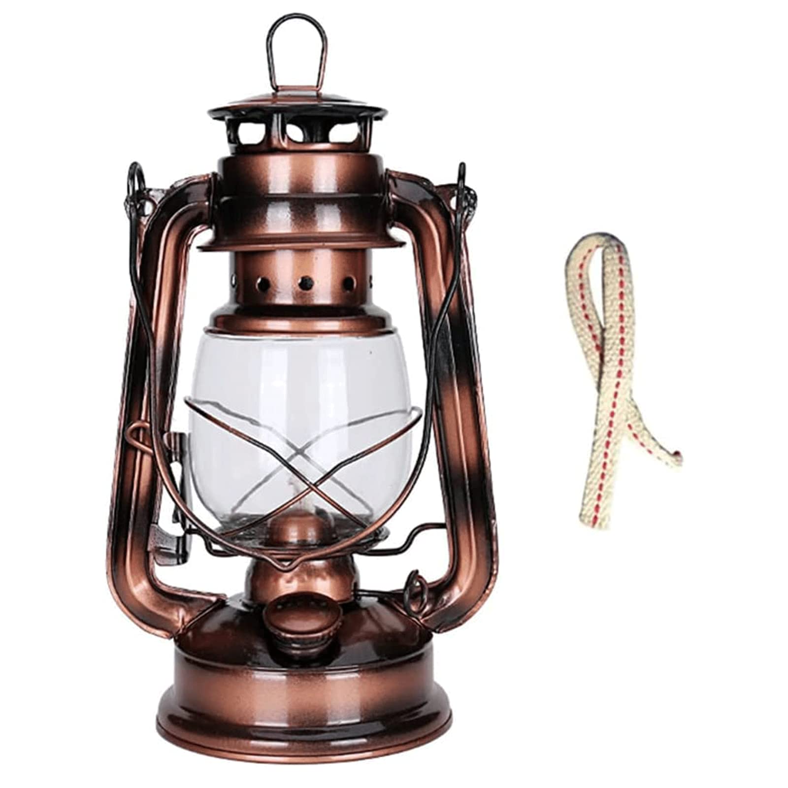 Kerosene Lamps, Hanging Hurricane Lamp Tabletop Decor Home Emergency Lighting Patio Decoration(Brown)