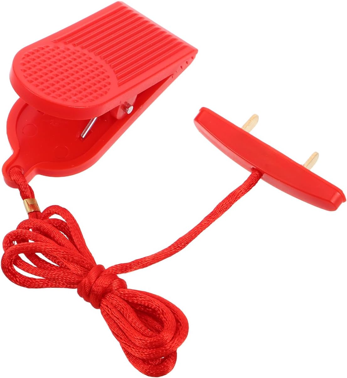 Mipcase Treadmill Safety Key : Treadmill Emergency Key Emergency Stop Switch with Dual Plug for Running Machine, 2.16X1.77X1.10in (Red)