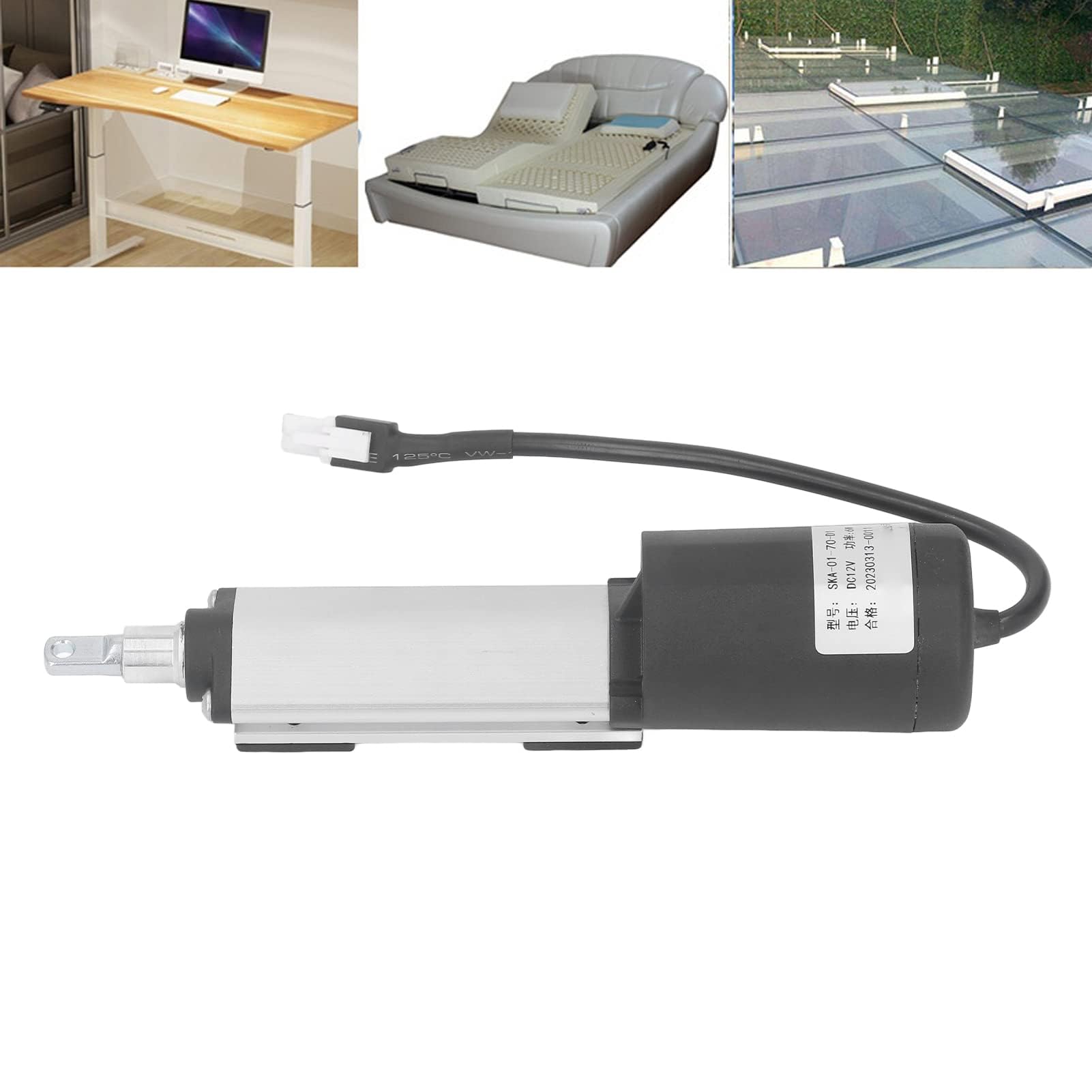 Attuatore Lineare Elettrico DC12V Corsa 70mm per Impieghi Gravosi Ad Alta Velocità