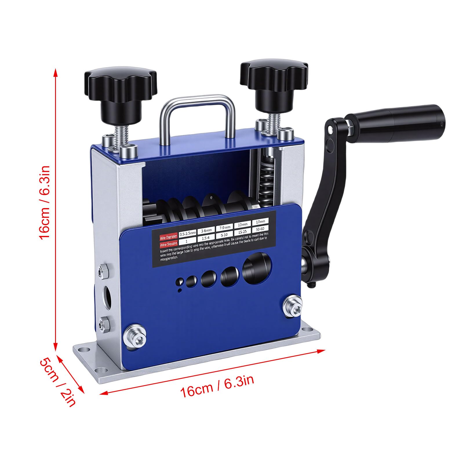 Sorandy Máquina Peladora de Cables, Procesamiento de Múltiples Cables, Manivela de Ajustable o Pelador de Eléctricos Accionado por Taladro con 6 Orificios de 3,5Mm, 7Mm, 9Mm, 12Mm y
