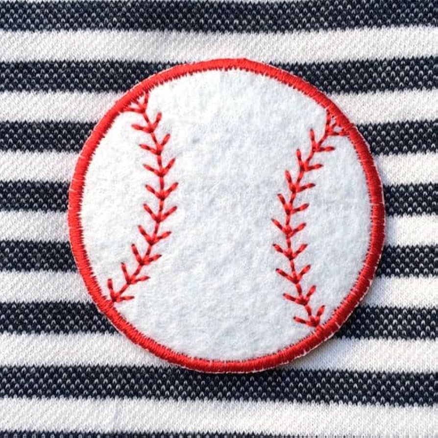 Amazon.co.jp: アップリケワッペン 野球ボール ビッグ3枚 部活