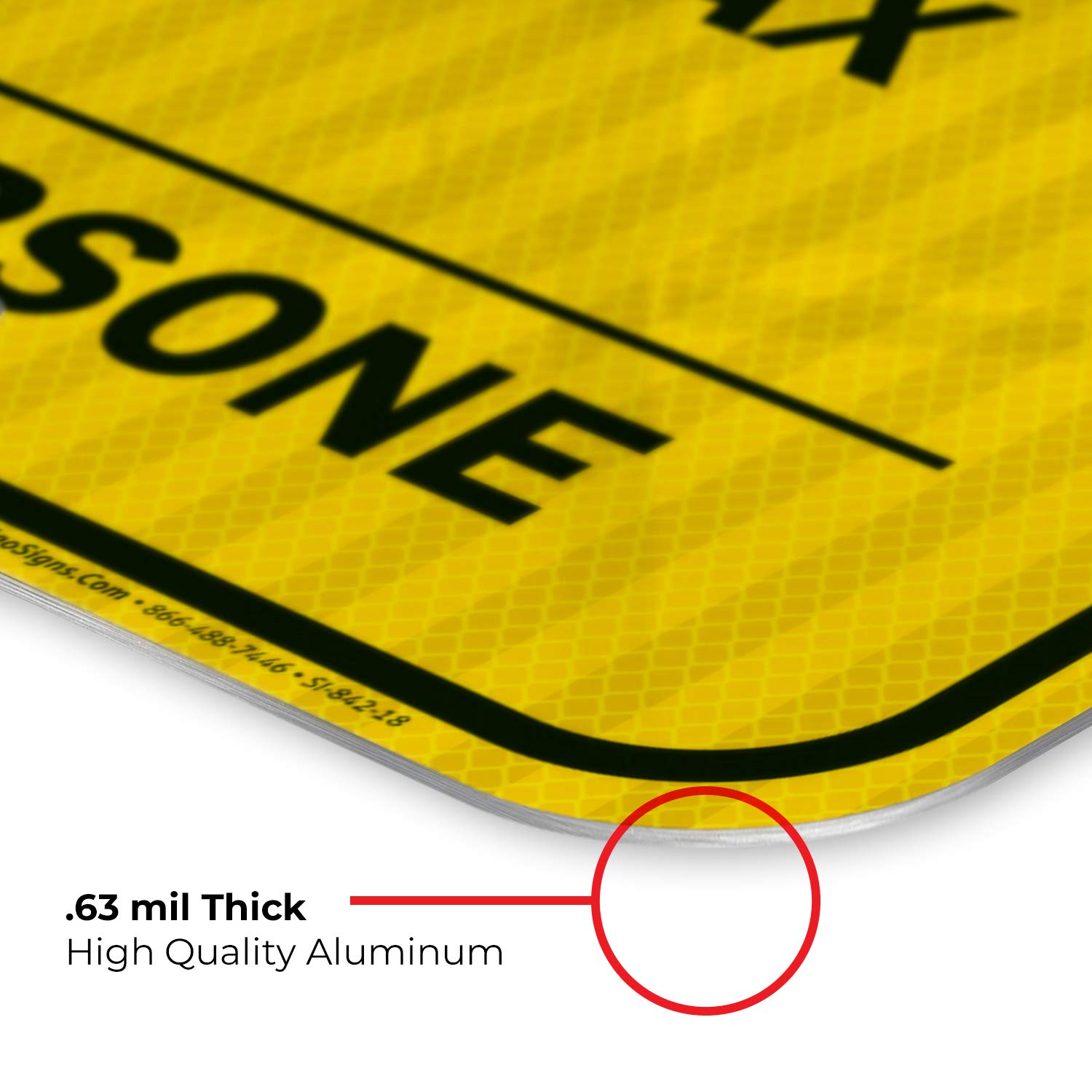 Maximum Occupancy Persons Sign, 12x18 Inches, 3M EGP Reflective .063 Aluminum, Fade Resistant, Easy Mounting, Indoor/Outdoor Use, Made in USA