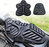 2Pcs Coussin de Selle Moto pour Honda DAX 125, Confort Absorption des Chocs sur Selle Respirant Et Anti Pression pour Longs Trajets,A/Style 1