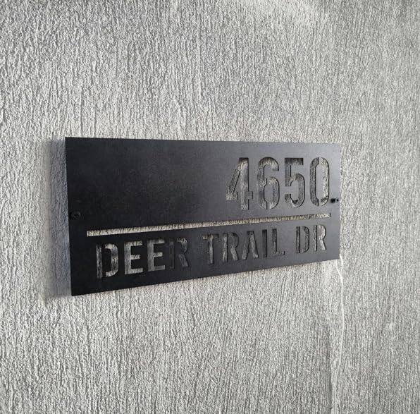 Image of Customized Stainless Steel LED Rectangle Name Plate With House Number for Home Entrance, Flat, House Doors, Stylish, Outdoor & Indoor, Waterproof (15 inch)