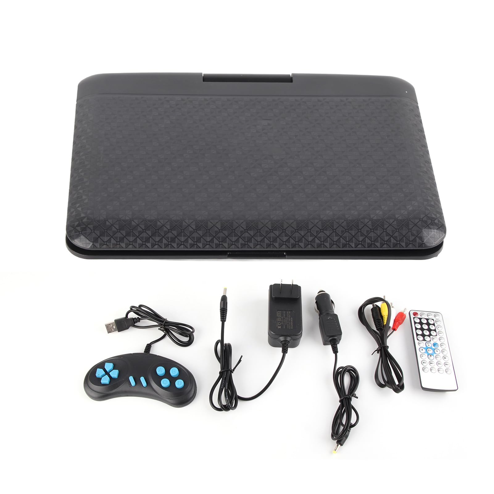 Alvinlite Mobile DVD, 6.8 Inch Portable HD Children's DVD Player Multifunctional Convenient Car TV Player for Car and Outdoor(US Plug 110-240V-BLACK)