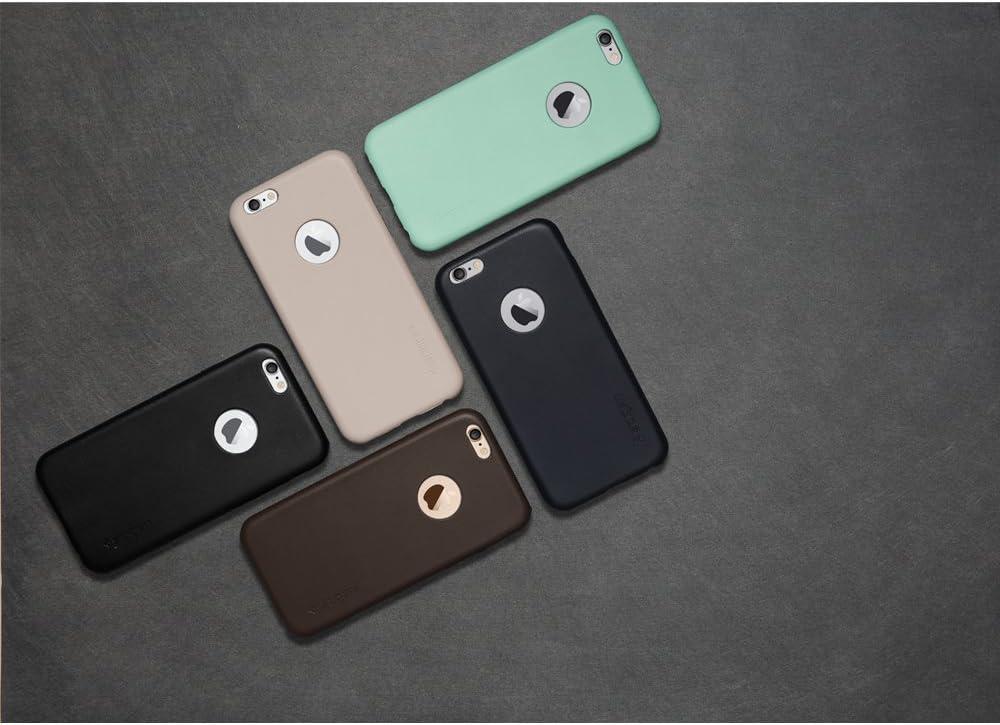 Spigen Leather Fit Designed for iPhone 6 Case (2014) - Black