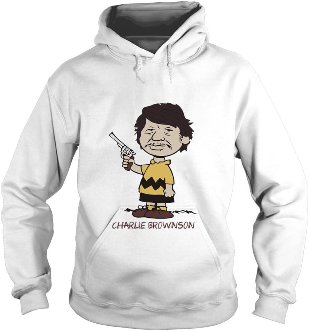 BustedTees Charlie Brownson Shirt Funny Charles Bronson Hoodies for Men and Women - Quality hoodies and sweatshirts