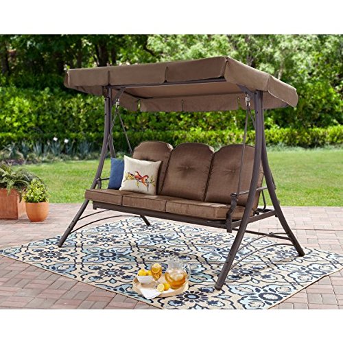 Mainstay Hammock Swing for 3-Person (Hammock Swing, Brown)