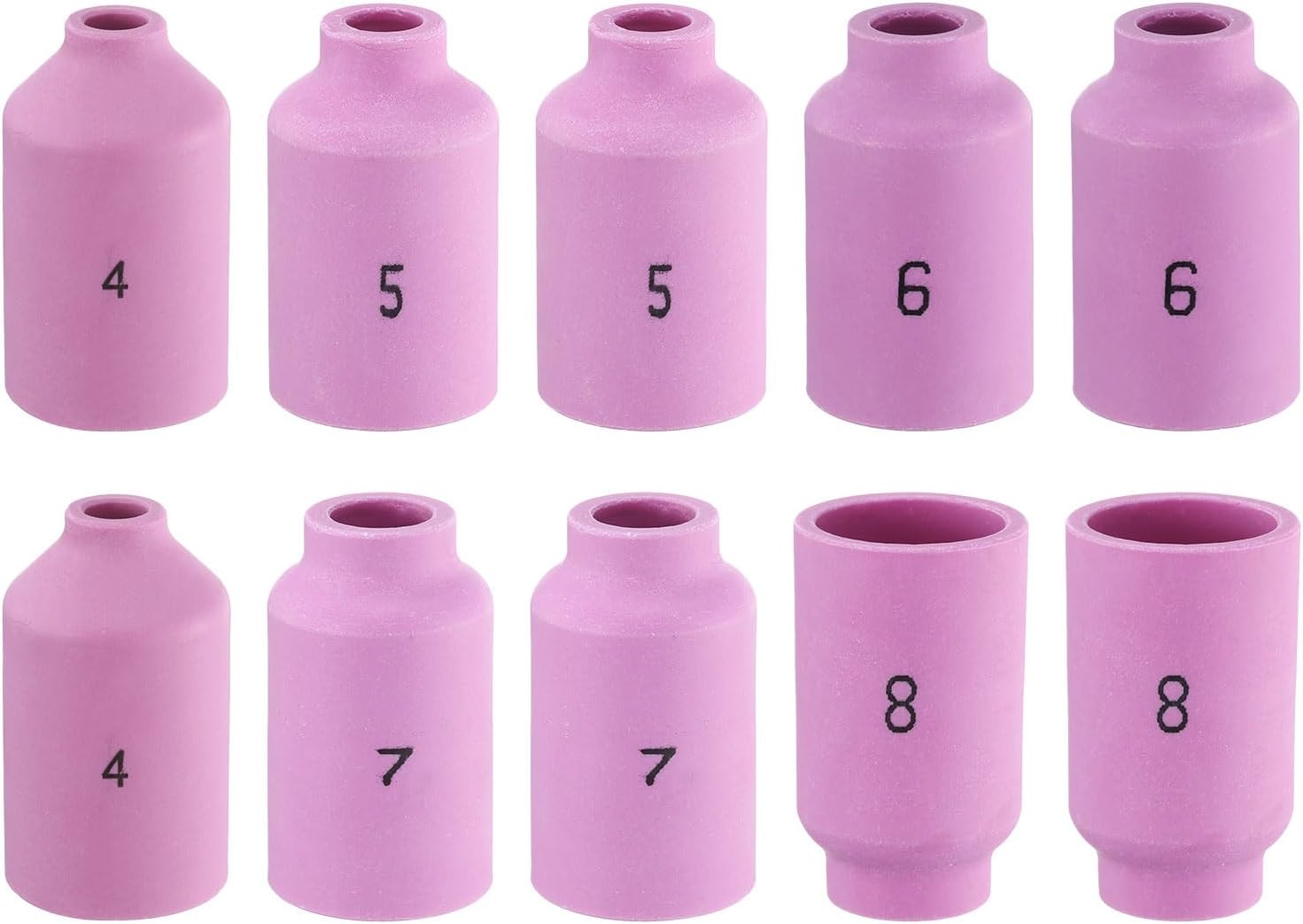 HARFINGTON 10pcs Nozzles Ceramic Shield Cup, Welding Torch Tip Torch Consumables Accessory for TIG Welding Torch WP-17/18/26 Series