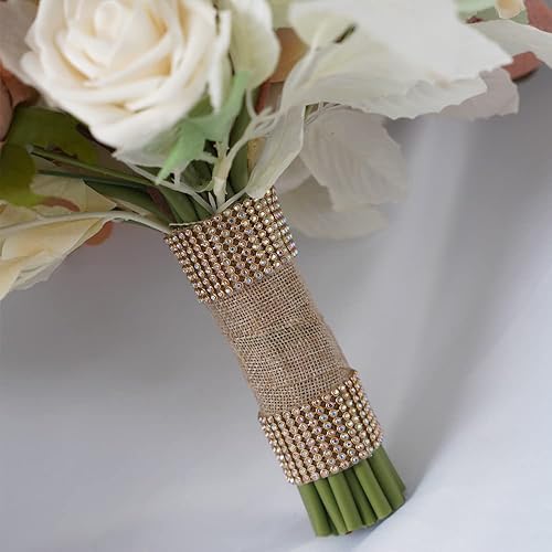 Miniatura 9 de FEILUOYI Ramos de boda en cascada hechos a mano con flores artificiales para ceremonia de boda aniversario regalos de boda y decoración del hogar