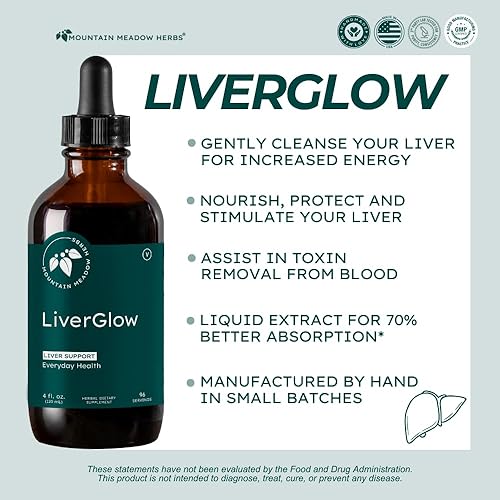 Miniatura 9 de Mountain Meadow Herbs Hígado Glow II (fórmula mommia), desintoxicante avanzado y regenerador para apoyar la salud y la función del hígado - 4 oz -