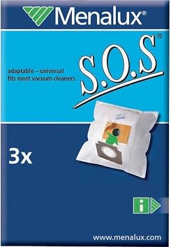 Menalux Universal SOS St Dustbags - Pack of 3