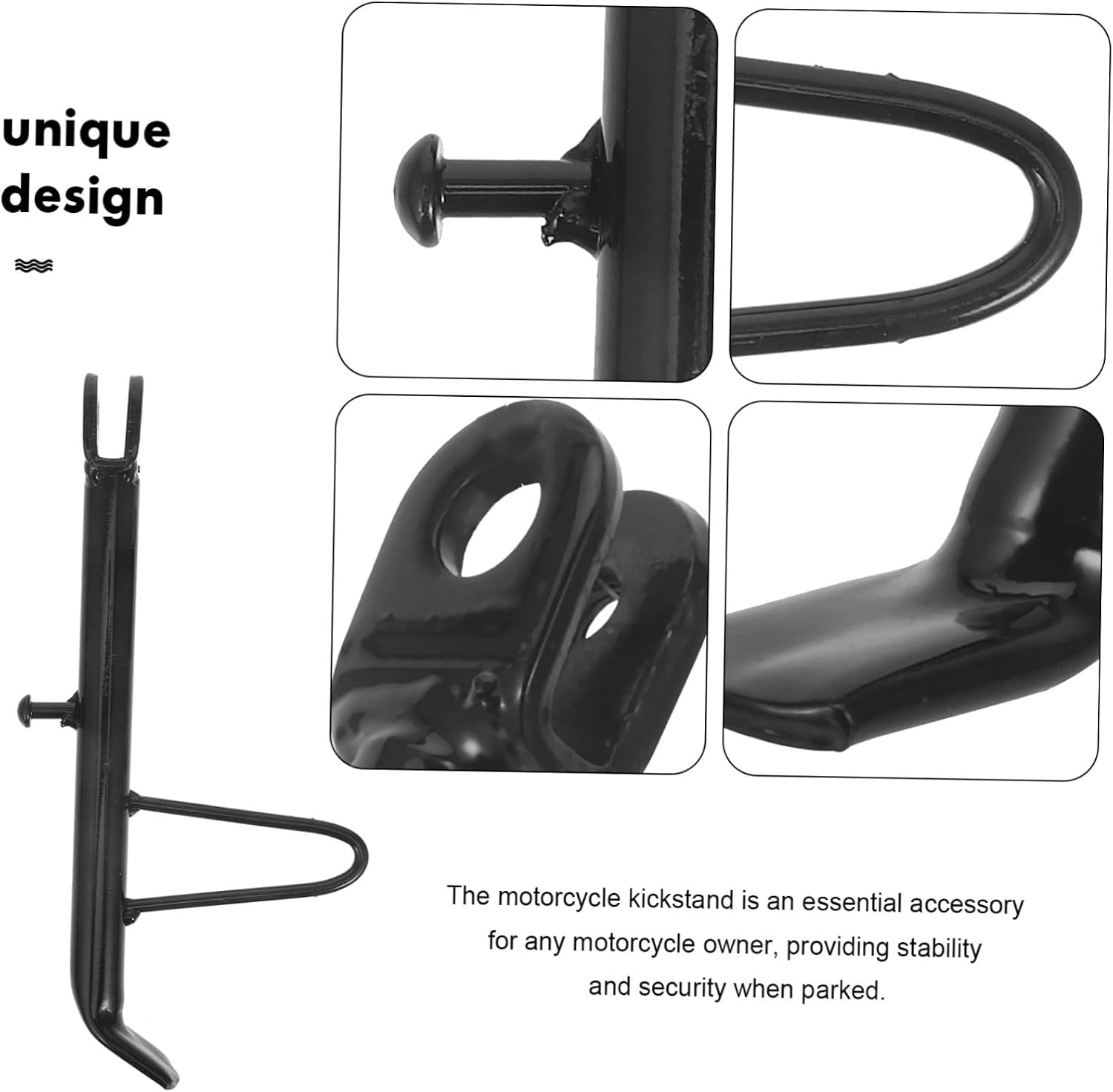 Motorcycle Kickstand Pad Sturdy Metal Side Stand for Enhanced Stability and Safety