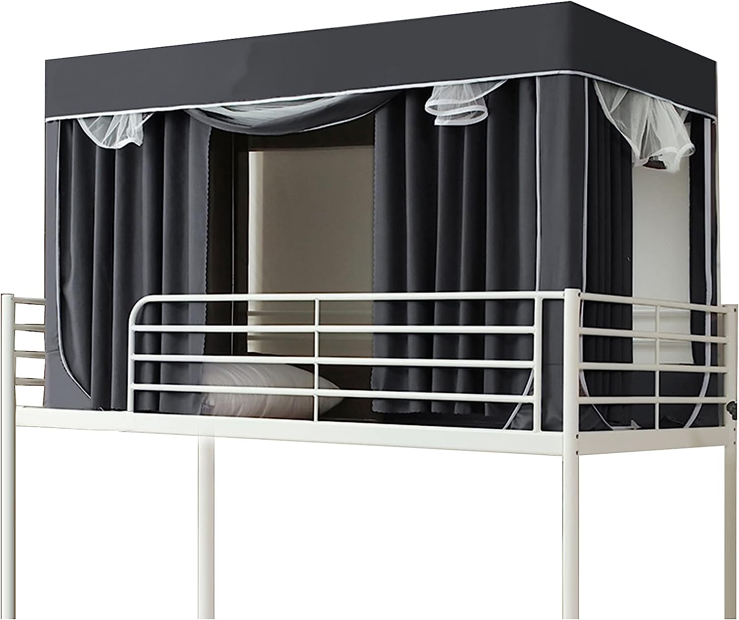 Pop Up Single Bed Tent Curtain Shading Nets, For Students Dormitory Bunk Bed - Dustproof Mosquito Net For Bed, Portable Solution