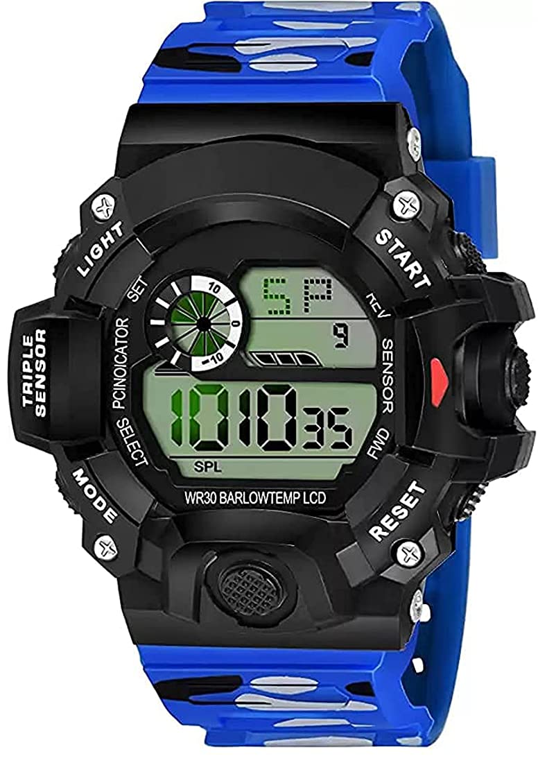 casera 7680-Digital Sports Multi Functional Black Dial Watch for Men and Boys (Blue) (B095M5P2L6) Amazon Price History, Amazon Price Tracker