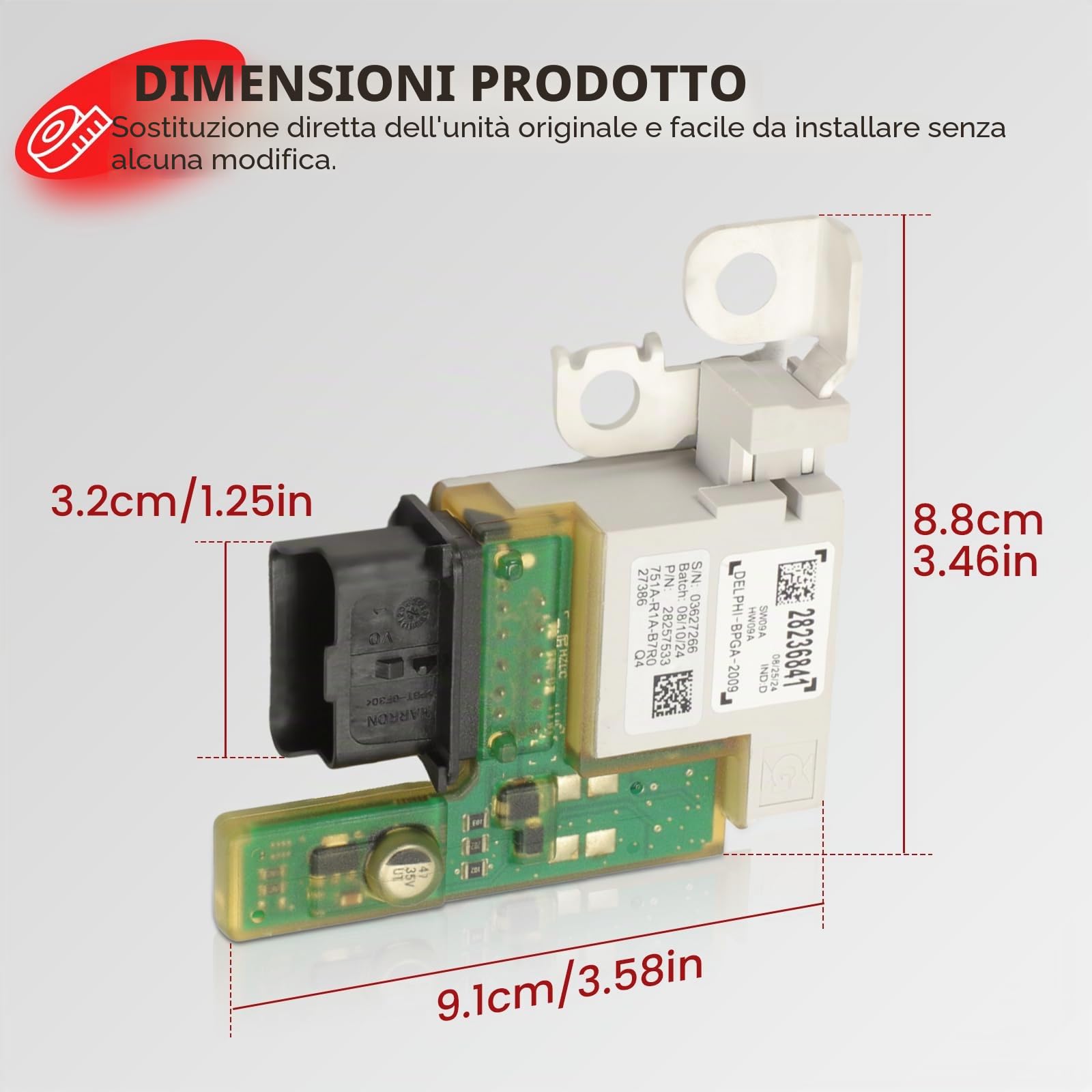 Scatola dei Fusibili per Peugeot 308SW 308CC 3008 RCZ 5008 C4 Picasso 1.6,2.0 HDi 28236841 Modulo fusibile di Gestione Batteria Protezione da Cortocircuito 28257533