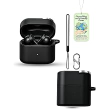 Silicone Case for CMF Clip Pro Earbuds, Soft Flexible Protective Cover with Carabiner Hook, Shockproof & Scratch-Resistant, Lightweight for Daily & Outdoor Use, Black