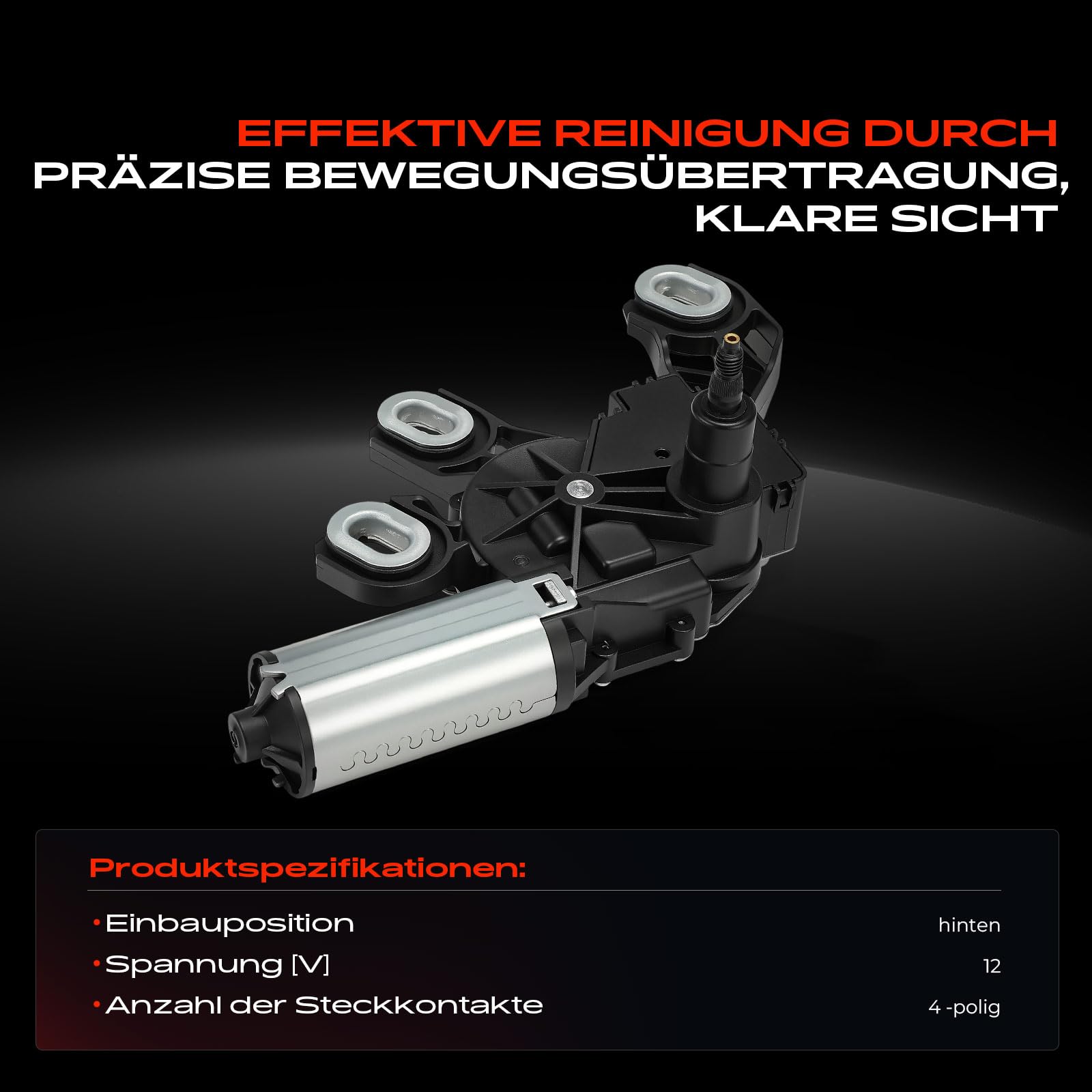 Frankberg Wischermotor Scheibenwischermotor Hinten Kompatibel mit O.c.t.a.v.i.a II 1Z3 Econoline Bus Replace# 1Z5955711,1Z5955711C