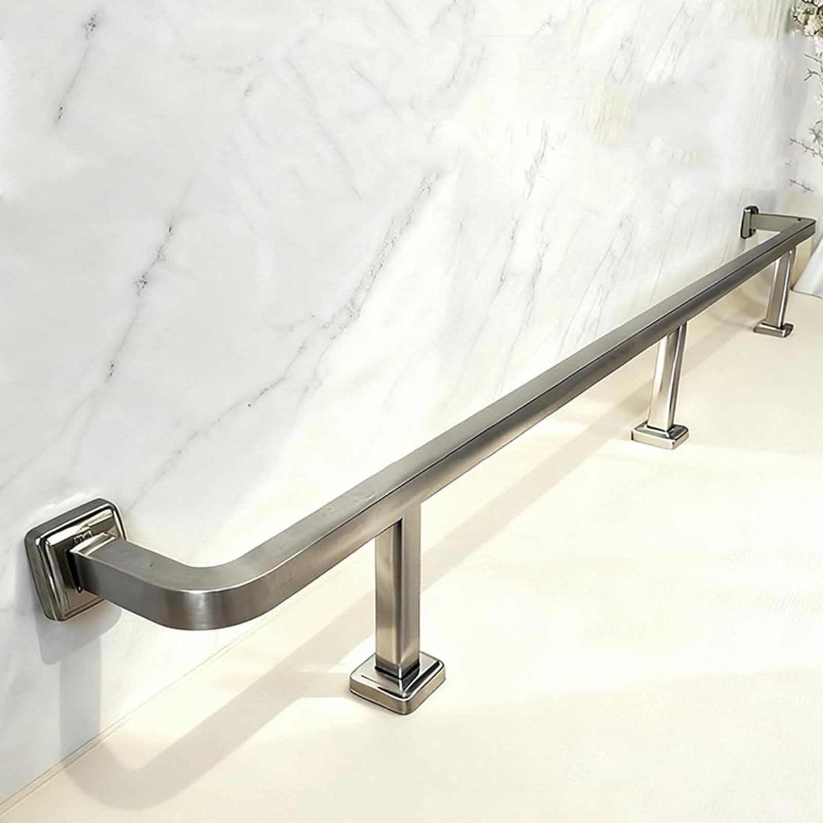 Repose-pieds de bar en acier inoxydable brossé de 171 cm de qualité commerciale pour comptoir