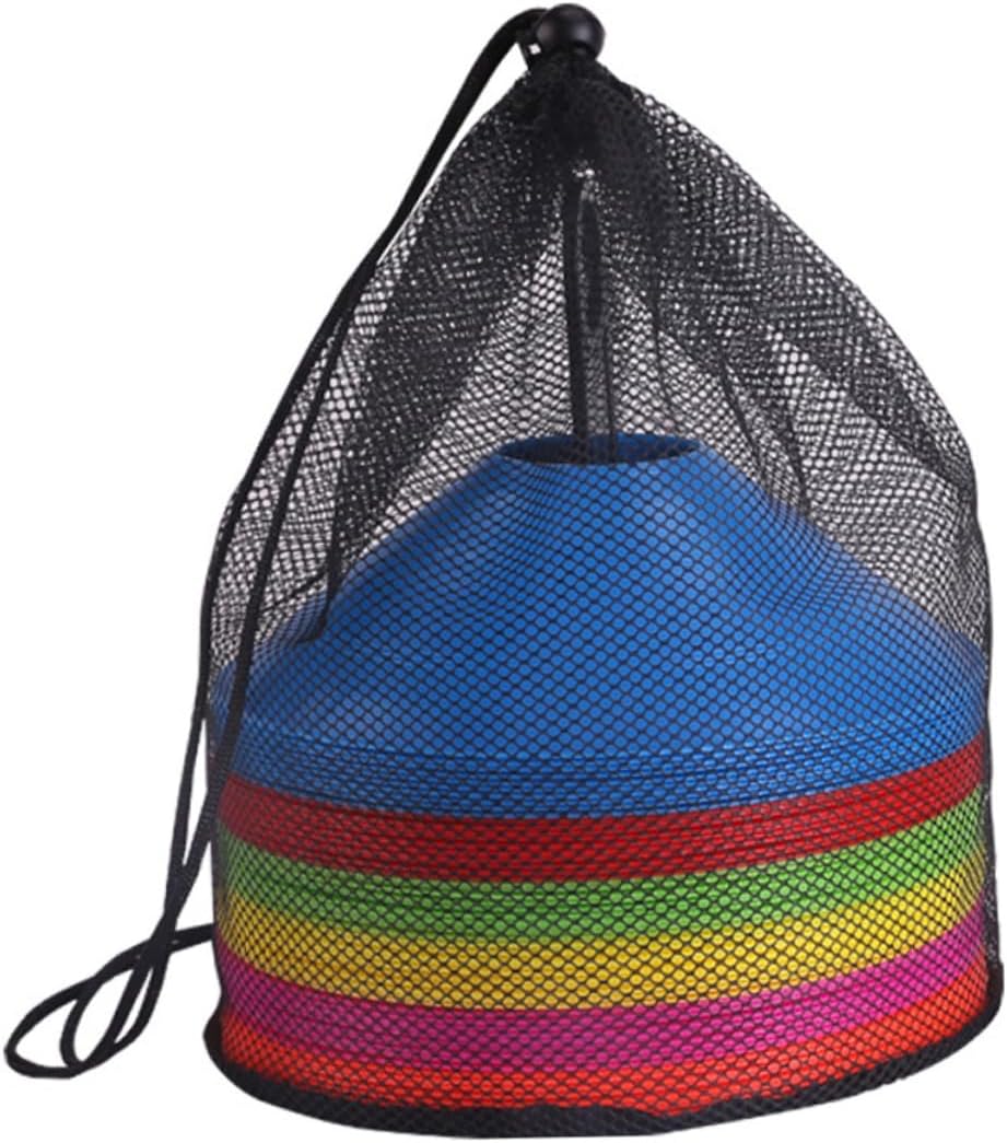 POPETPOP 32pcs Cone Drawstring Bag Mesh Storage Holder Yoga Mat Bag for Sports Camping Travel Lightweight Practical