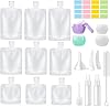 Travel Pouches for Toiletries, Light Portable Travel Fluid Makeup Packing Bags, Transparent Refillable Squeezable Travel Containers for LotionShampooFace CreamHand Soap, Travel Bottles Accessories
