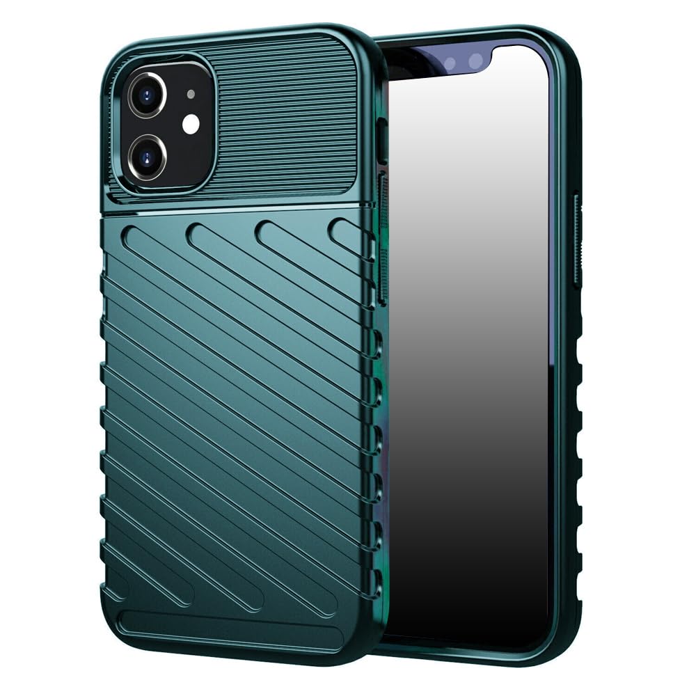 Casotec Shockproof Back Cover Case for Apple iPhone 12 | 360 Degree Protection | Protective Design | Anti-Scratch Tough Slim TPU Case for Apple iPhone 12 (Green) (B0CFJTG4H3) Amazon Price History, Amazon Price Tracker