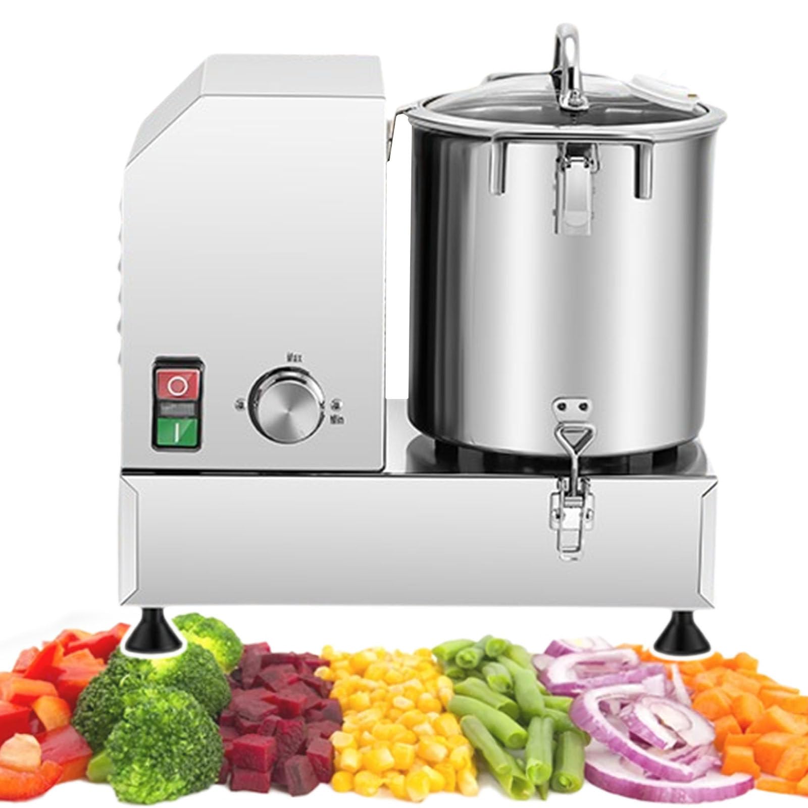 Molinillo Cortador De Repollo Comercial, Picador De Alimentos EléCtrico De 6 L/9 L/15 L, Procesador De Carne, Rallador De Verduras De Acero Inoxidable, Picador De Condimentos,15L