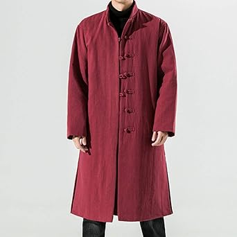 HZCX FASHION Men Traditional Chinese Padded Jacket Frog