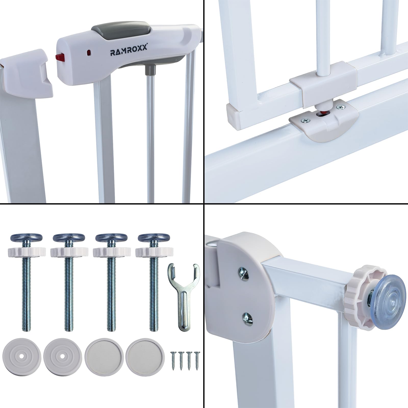 Absperrgitter Treppenschutzgitter weiß für 75-85cm Durchgang 110cm Hoch