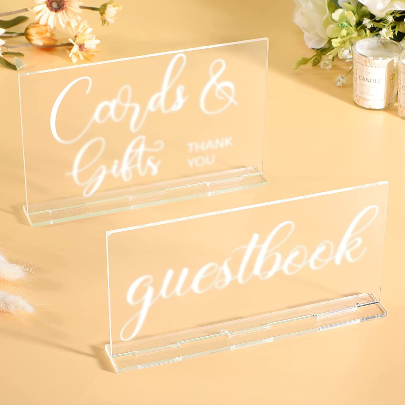 Restaurant-Tischnummern, Tischkarten, rechteckig, Acryl, klar, Hochzeit, Tischnummern, blanko, mit Stabiler Halterung, für Cafés, Bars, Party-Tischschilder (Color : S, Size : 1 to 200)