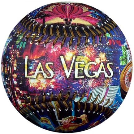 Las Vegas by Night Souvenir Baseball