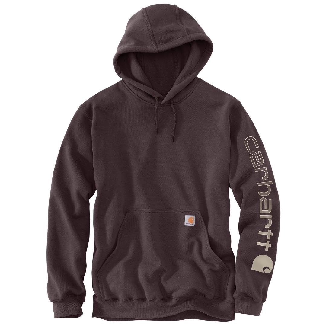 Carhartt Men's Iconic K288 Logo Sweatshirt, Dark Sepia, XL