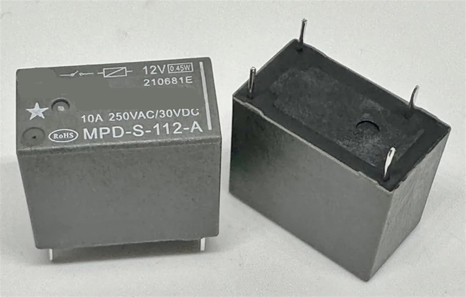 Relé MPD-S-112-A 10A interruptor electromagnetico 12V 4 pines para PCB 3