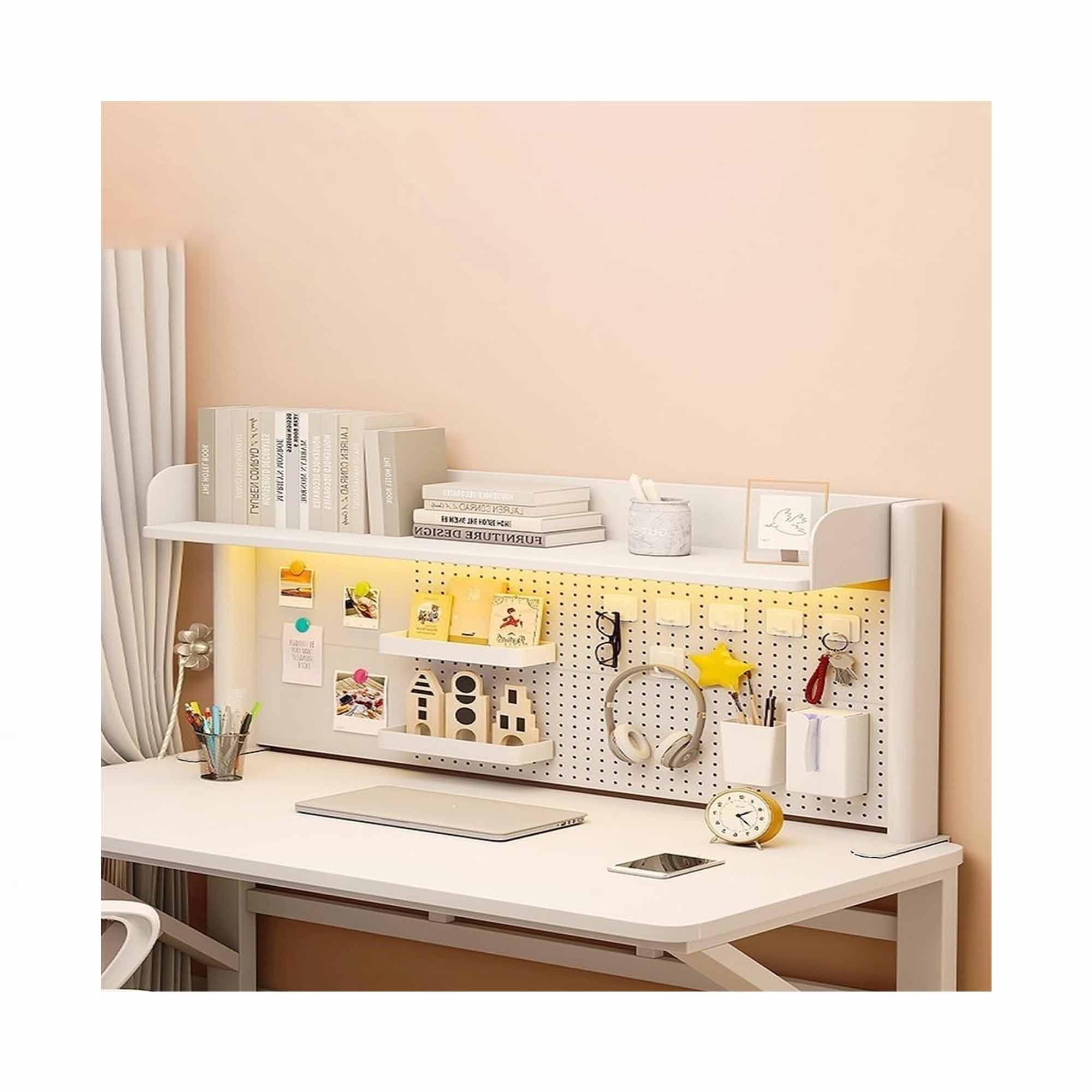 Scaffale da scrivania per dormitorio, libreria, espositore per riporre oggetti da scrivania, con morsetto, organizer per scrivania, per ufficio domestico e scrivanie per computer(60x20x38cm)