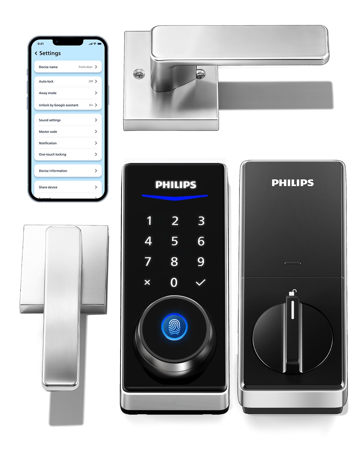 Wi-Fi Smart Lock Handle Set with Gateway by PHILIPS – Commercial Grade