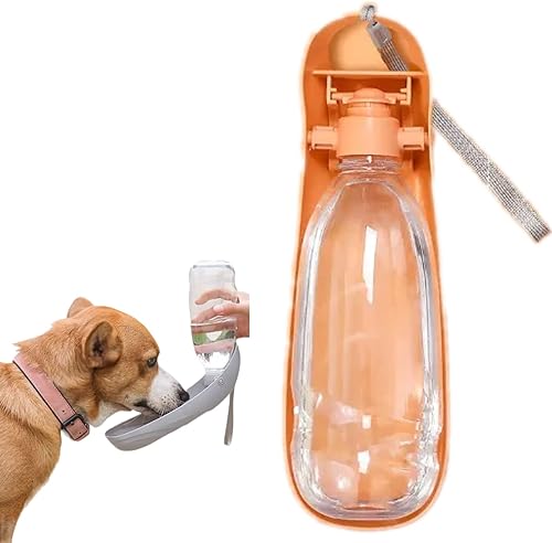 Miniatura 9 de Botella de agua portátil plegable de gran capacidad de 18.6 fl oz para perros, botella de agua para cachorros, dispensador de agua a prueba de fugas