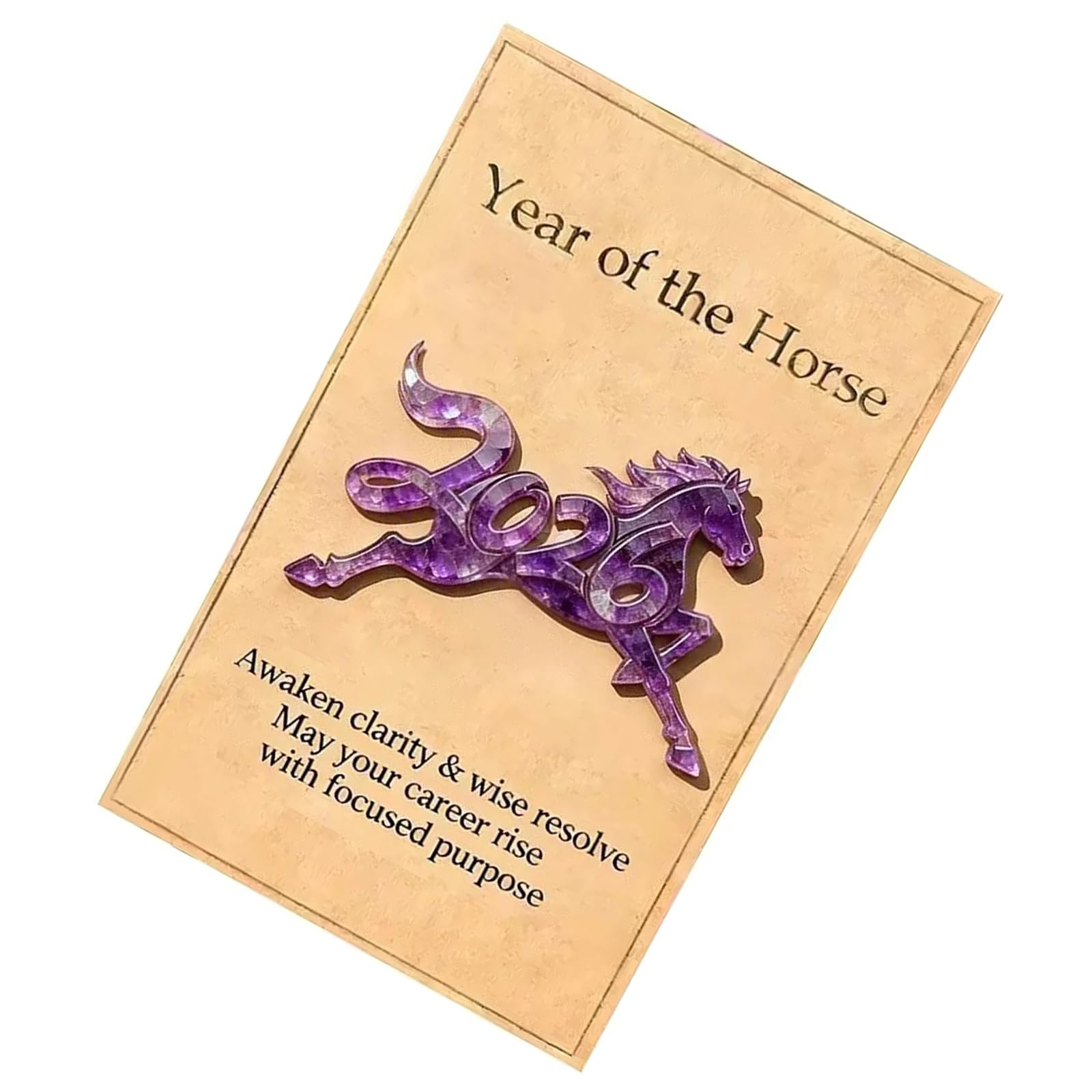2026 New Year Good Fortunes Car Hanging Ornament Year of the Horses Lucky Horse Figurine for Luck Luck Gift