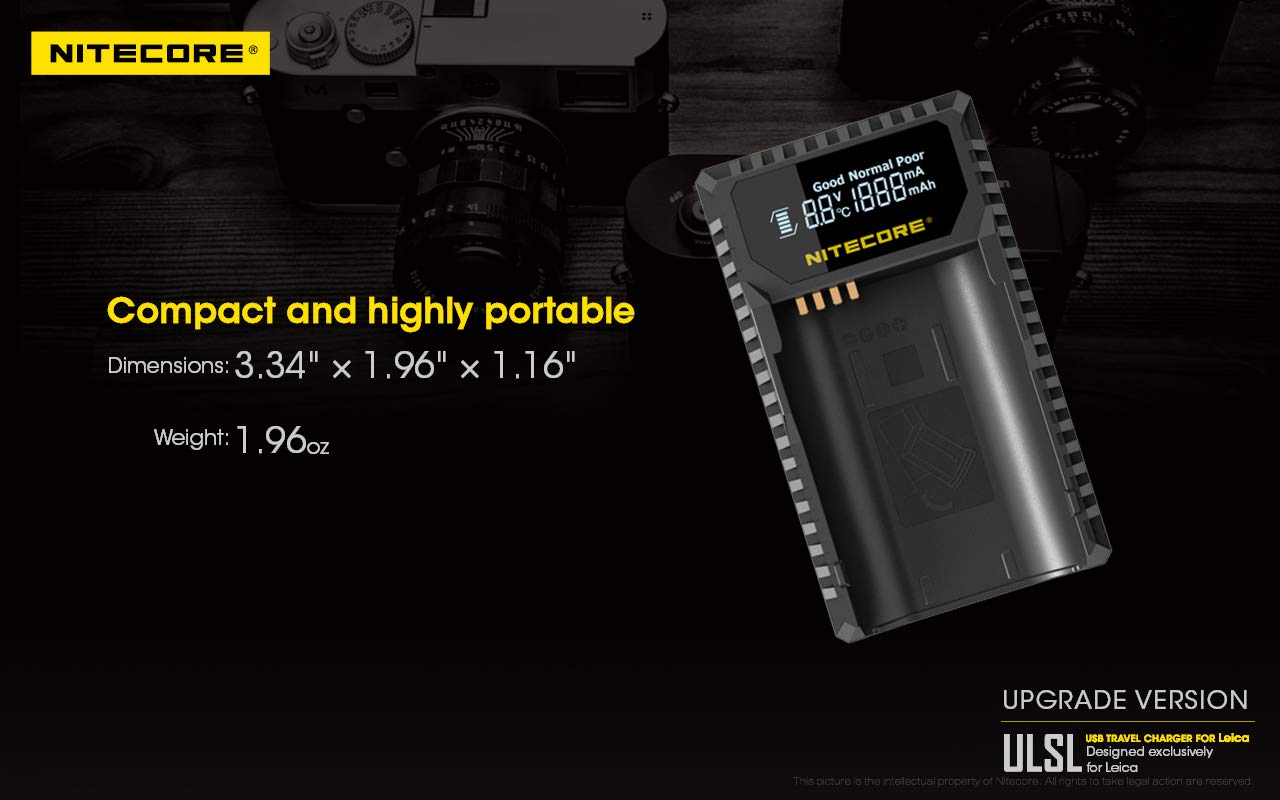 Nitecore ULSL USB-Ladegerät mit LCD-Display ,