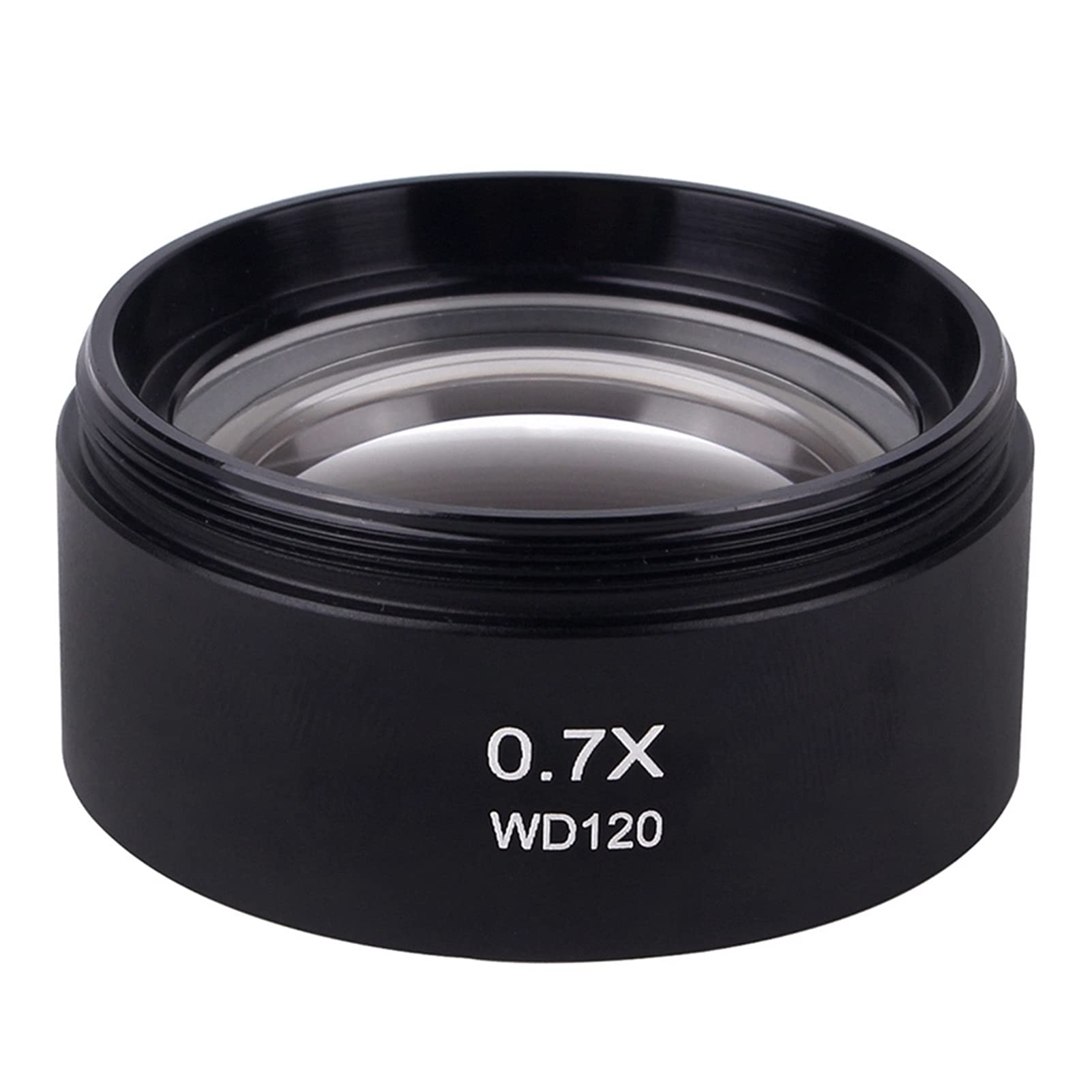 Mikroskopzubehör WD120 0.7X. Trinokularer Stereomikroskop-Hilfsobjektivlinsenlinse 48mm Thread Haltbarkeit und zuverlässige Leistung