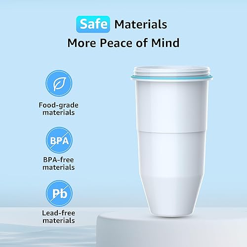 Miniatura 4 de AQUA CREST Filtros de agua de repuesto de 6 etapas con certificación NSFANSI 53, repuesto para filtros de jarra ZR-017 y filtros dispensadores,