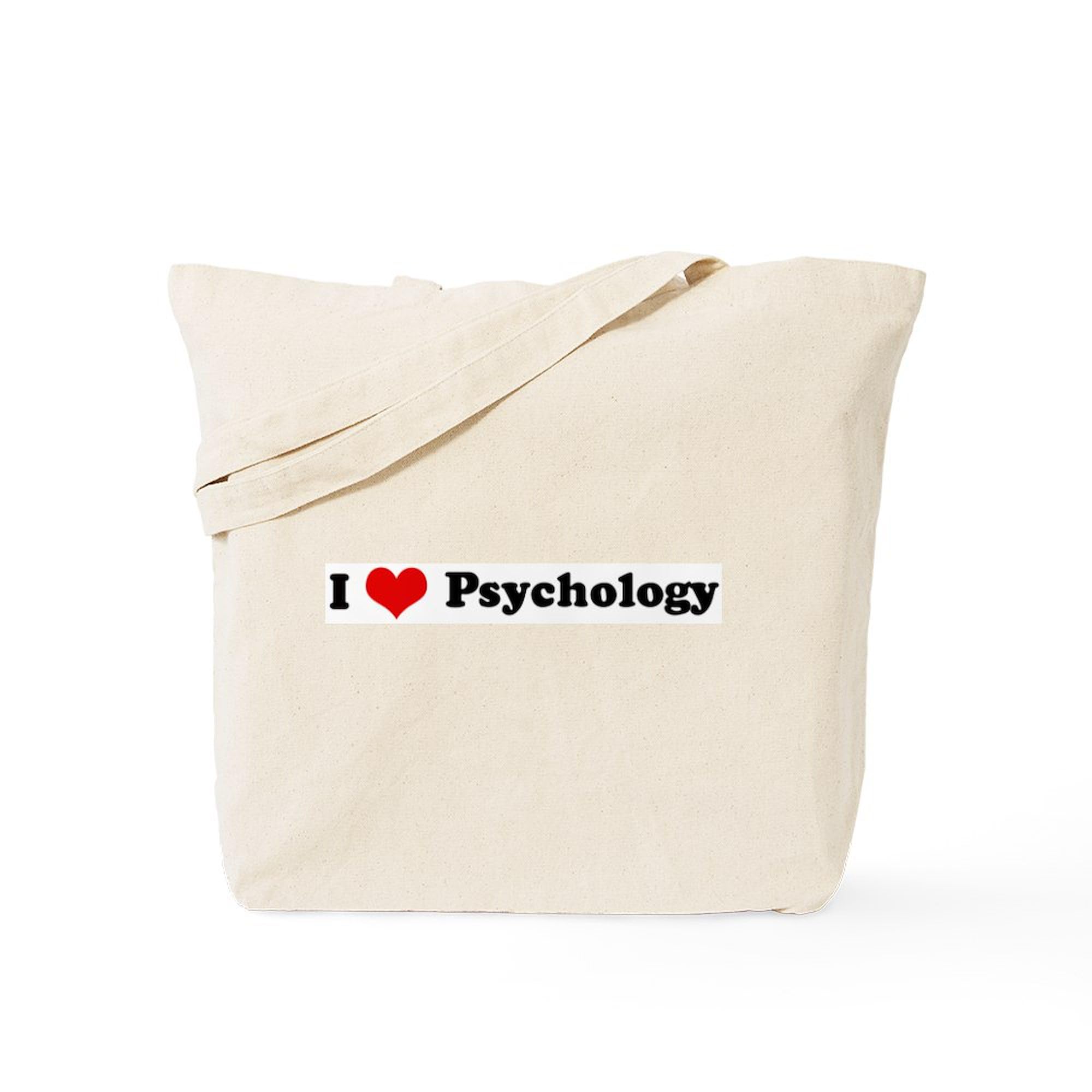 CafePress I Love Psychology Tote Bag Natural Canvas Tote Bag, Reusable Shopping Bag