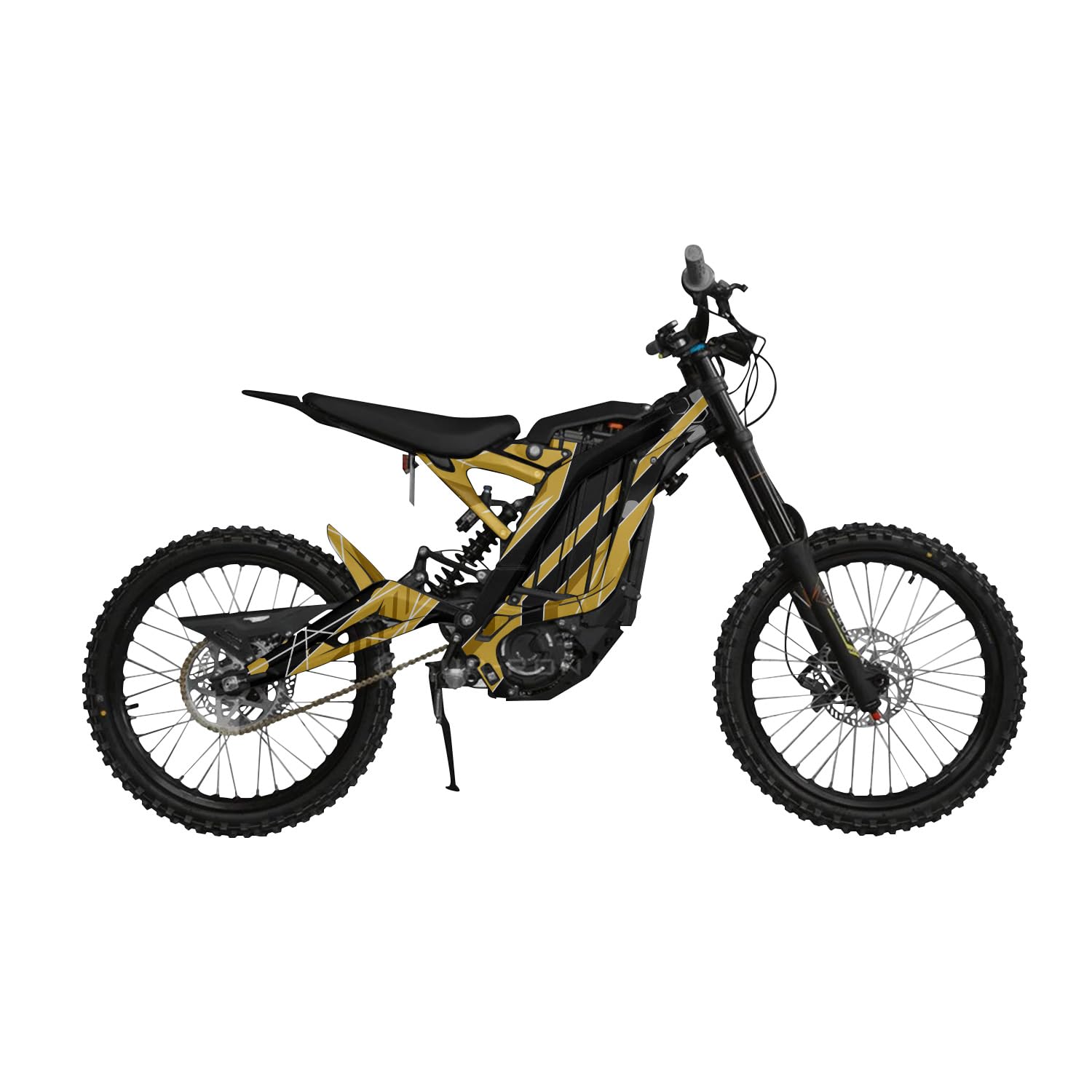 Surron Light Bee Graphics Kit Wrap - Racing Chaos Yellow - Sur-Ron Skin - Premium 3M Vinyl Protective Wrap Decal Cover - Easy to Apply | Crafted in The USA by MightySkins