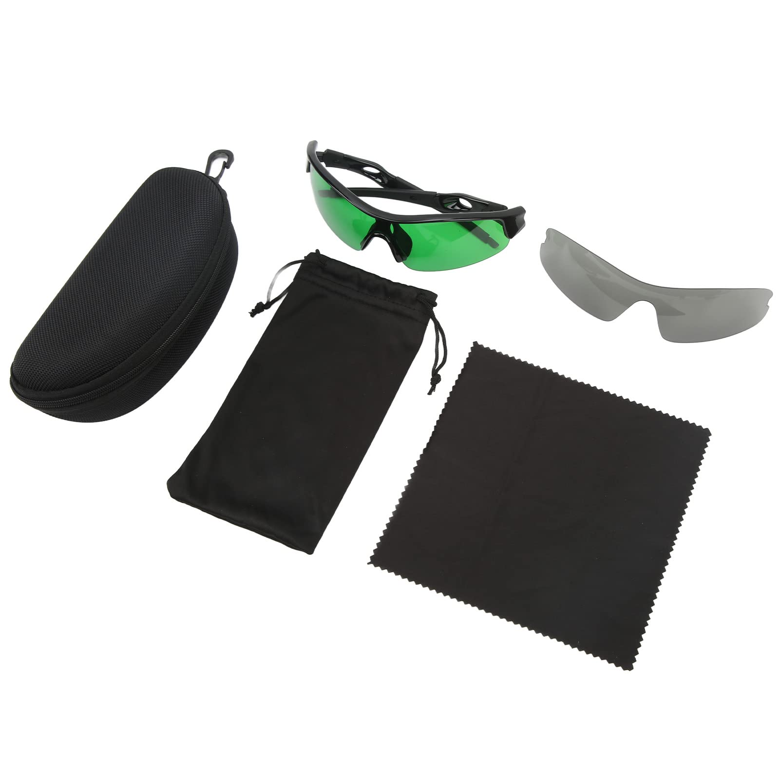 Okulary do Uprawy, Okulary Ochronne PC LED do Filtrowania UVA i UVB, Osłona światła Bocznego, Wygoda na Nosie, Dodatkowa Soczewka w Zestawie, Pracy w Namiocie Uprawy w Szklarni (GREEN)