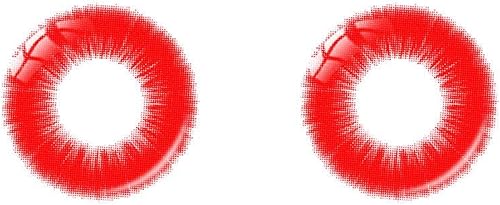 Kit de viaje de contacto con lavadora limpiadora, maquillaje de moda para Halloween, Navidad, fiesta de cosplay (rojo)