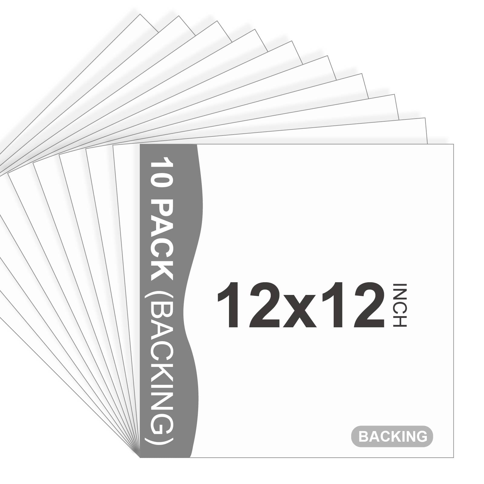 10 Pack Backing Boards, 12x12 Uncut White Mats Matboards, Acid-Free Backerboards for Art Prints, Ideal for Photos, Pictures, Prints, and Frames-image-14