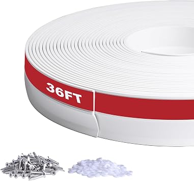 DGSL Garage Door Seal Top and Sides Seal Strip,36Ft Weather Stripping Garage Door Trim Seal Weatherproofing Garage Door Seals with NailsWhite