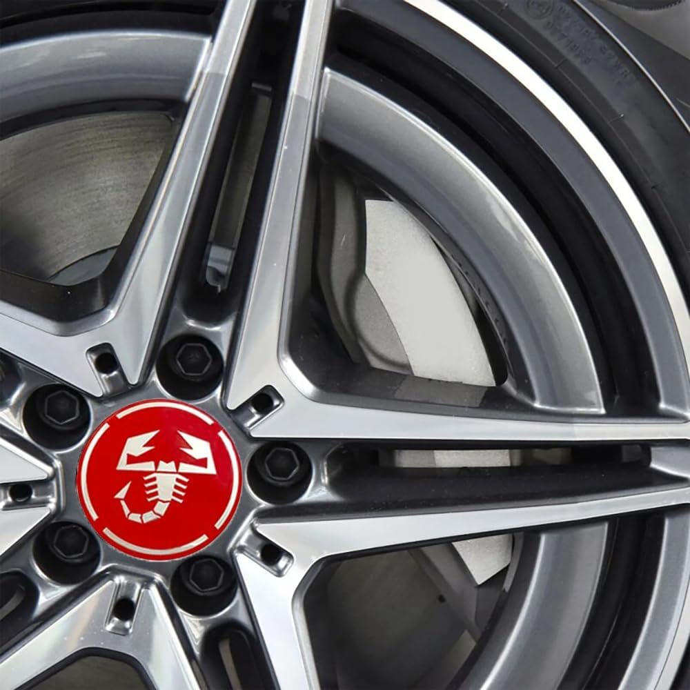 Kit 4 Coprimozzi Center Cap Per Abarth 500 595 695 – Diametro 133 Mm, Copertura Cerchione In Materiale Resistente, Protegge Da Polvere E Graffi, Sostituzione Diretta Senza Modifiche