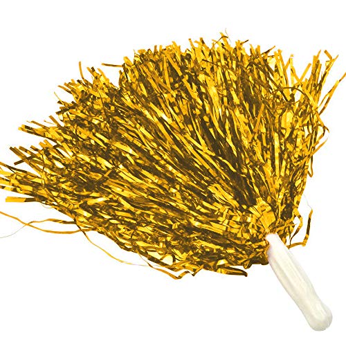 Image of baotongle 12 PCS Cheerleading Squad Spirited Fun Poms Pompoms Cheer Costume Accessory for Party Dance Sports